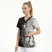 New Zealand Aotearoa Hipi Scrub Top Maori Pattern