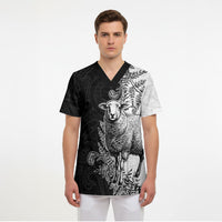 New Zealand Aotearoa Hipi Scrub Top Maori Pattern
