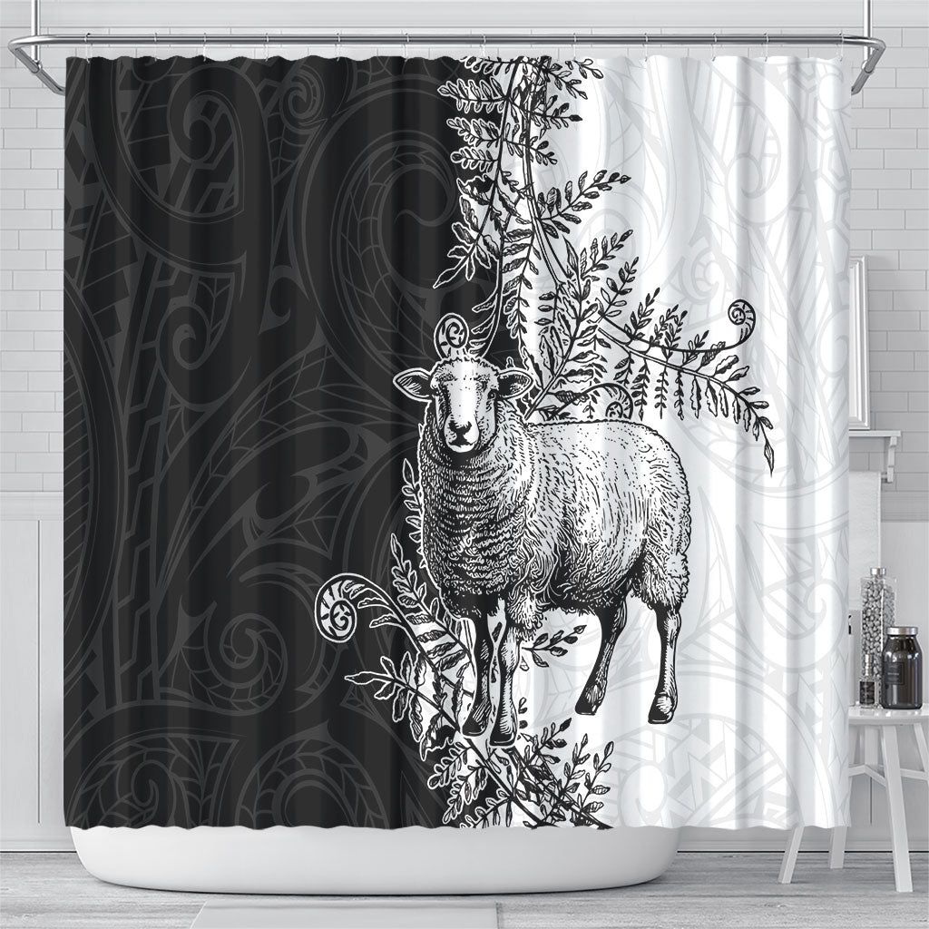 New Zealand Aotearoa Hipi Shower Curtain Maori Pattern