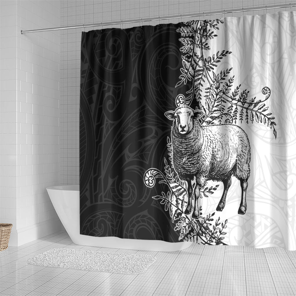 New Zealand Aotearoa Hipi Shower Curtain Maori Pattern
