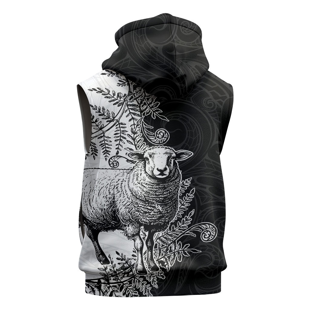 New Zealand Aotearoa Hipi Sleeveless Hoodie Maori Pattern