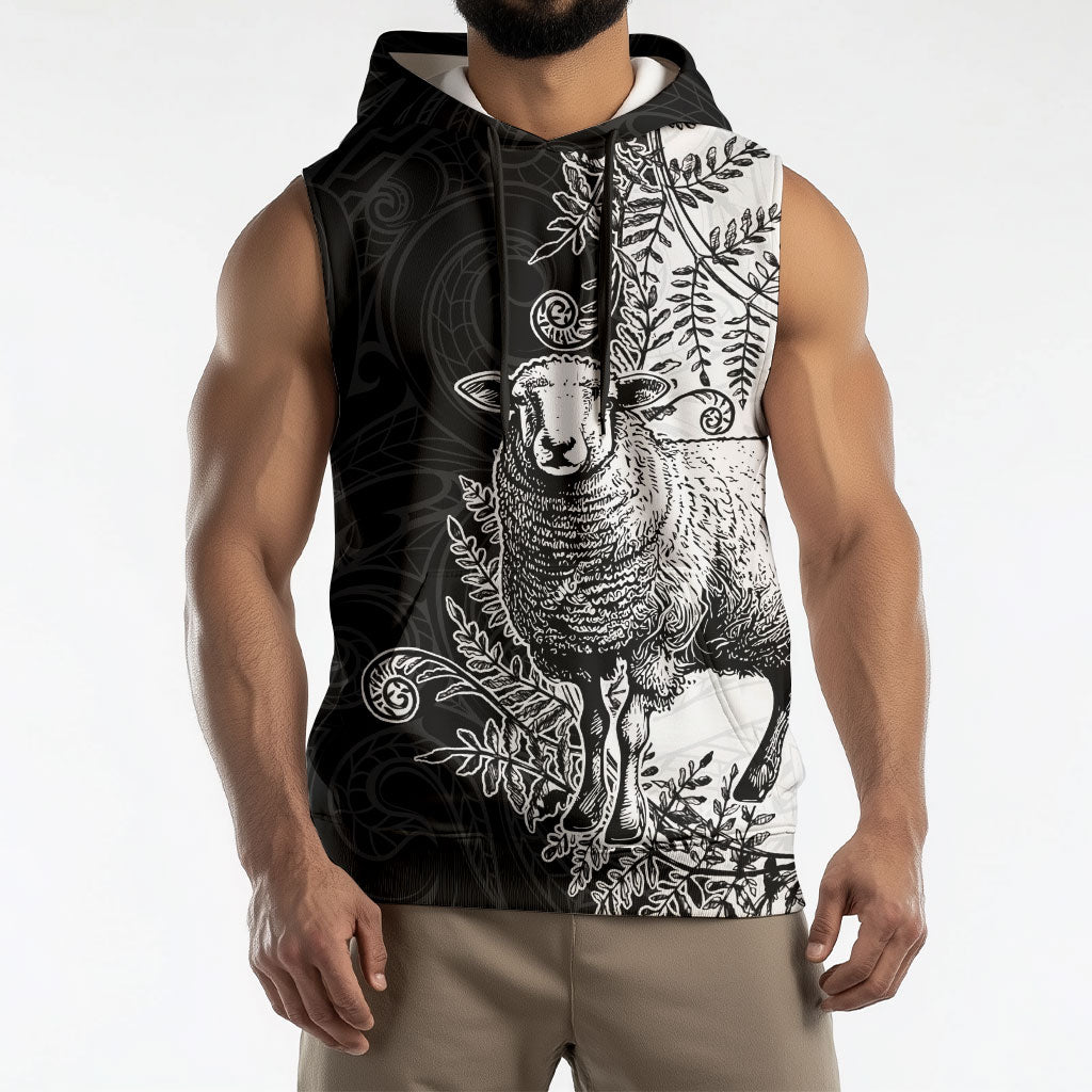 New Zealand Aotearoa Hipi Sleeveless Hoodie Maori Pattern