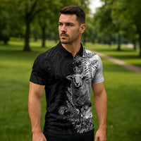 New Zealand Aotearoa Hipi Zipper Polo Shirt Maori Pattern