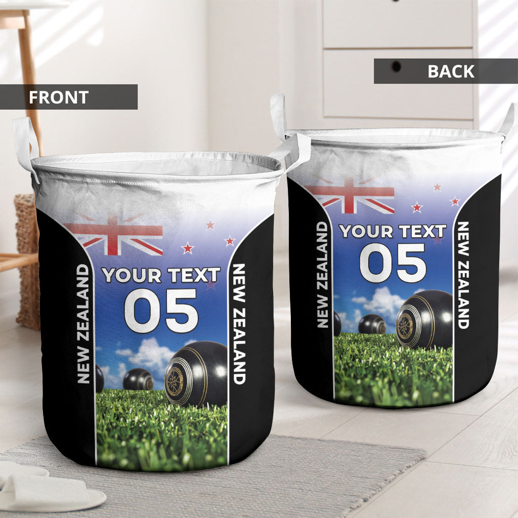 Custom New Zealand Lawn Bowls Laundry Basket Unique Style