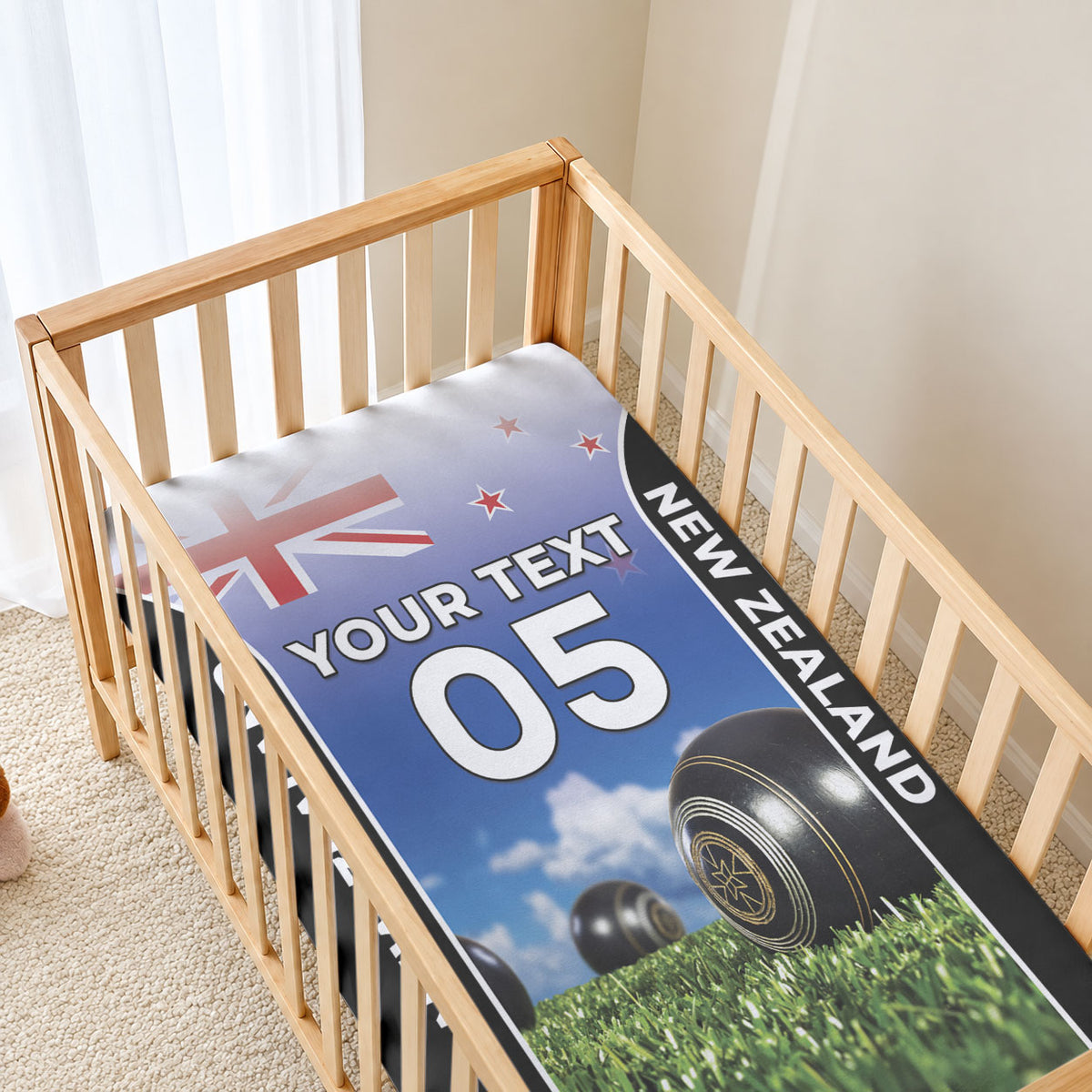 Custom New Zealand Lawn Bowls Baby Bed Cover Unique Style