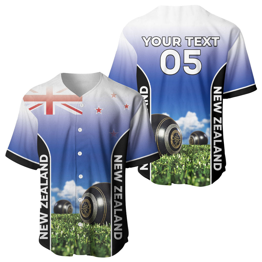 Custom New Zealand Lawn Bowls Baseball Jersey Unique Style