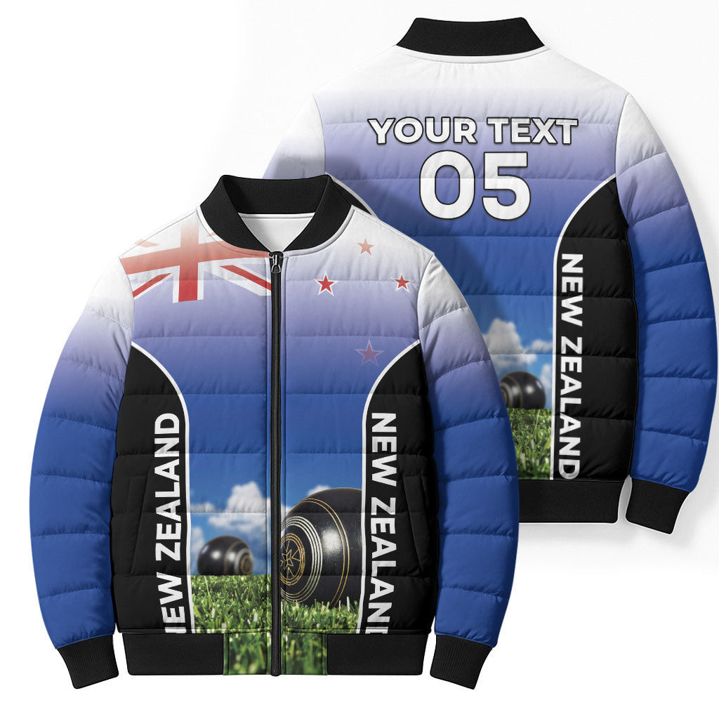 Custom New Zealand Lawn Bowls Bomber Puffer Jacket Unique Style