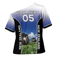 Custom New Zealand Lawn Bowls Cross Shoulder Shirt Unique Style