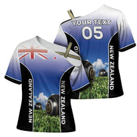 Custom New Zealand Lawn Bowls Cross Shoulder Shirt Unique Style