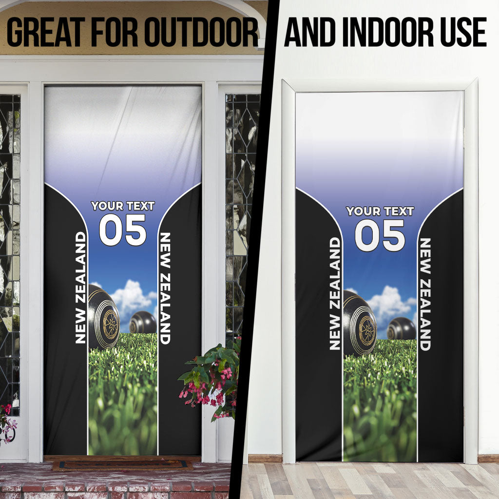 Custom New Zealand Lawn Bowls Door Cover Unique Style