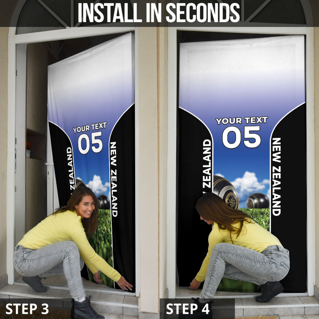 Custom New Zealand Lawn Bowls Door Cover Unique Style