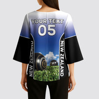 Custom New Zealand Lawn Bowls Kimono Sleeve Blouse Unique Style