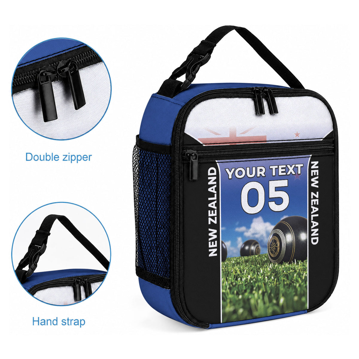 Custom New Zealand Lawn Bowls Lunch Bag Unique Style