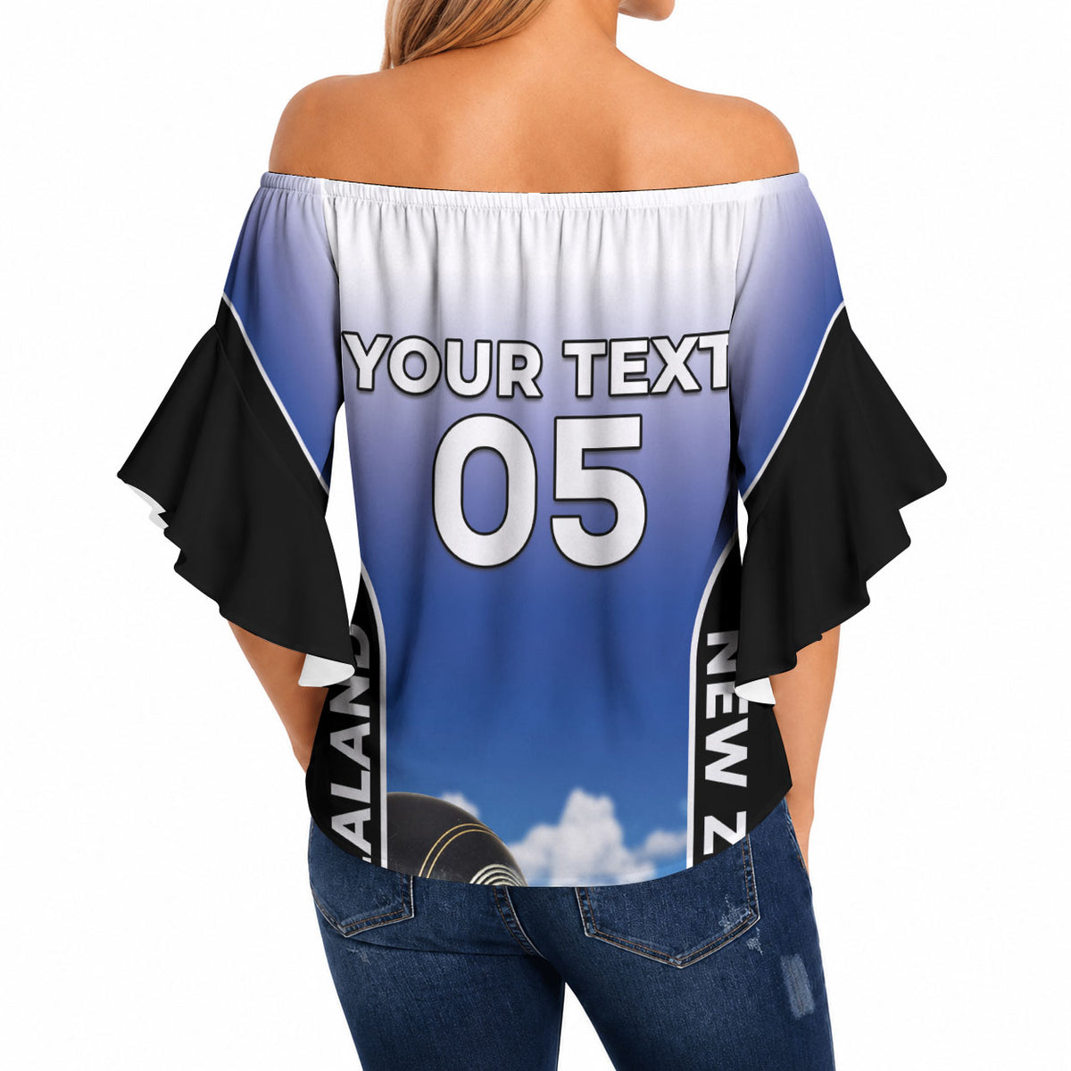 Custom New Zealand Lawn Bowls Off Shoulder Wrap Waist Top Unique Style LT05 - Polynesian Pride