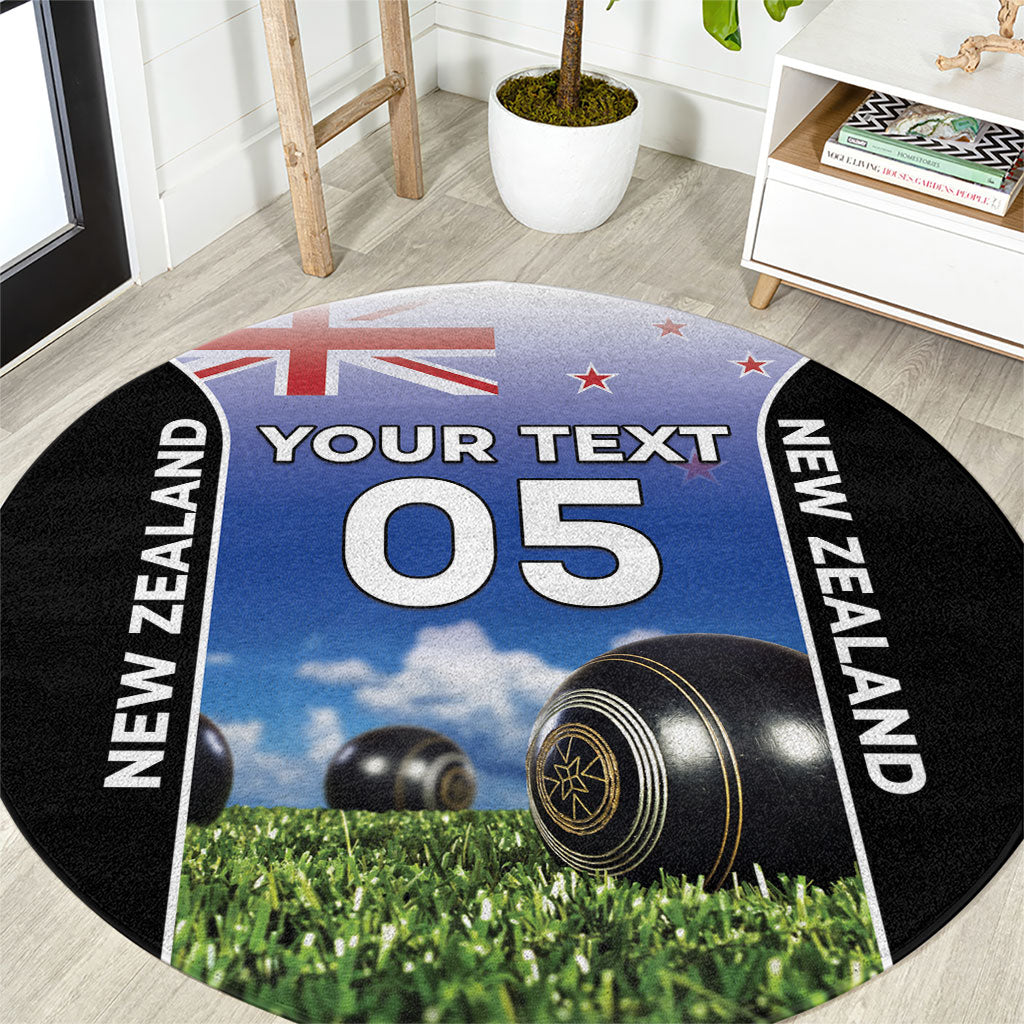 Custom New Zealand Lawn Bowls Round Carpet Unique Style