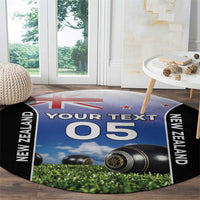 Custom New Zealand Lawn Bowls Round Carpet Unique Style