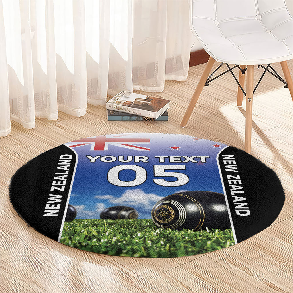 Custom New Zealand Lawn Bowls Round Carpet Unique Style