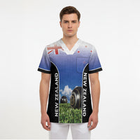 Custom New Zealand Lawn Bowls Scrub Top Unique Style