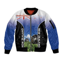 Custom New Zealand Lawn Bowls Sleeve Zip Bomber Jacket Unique Style