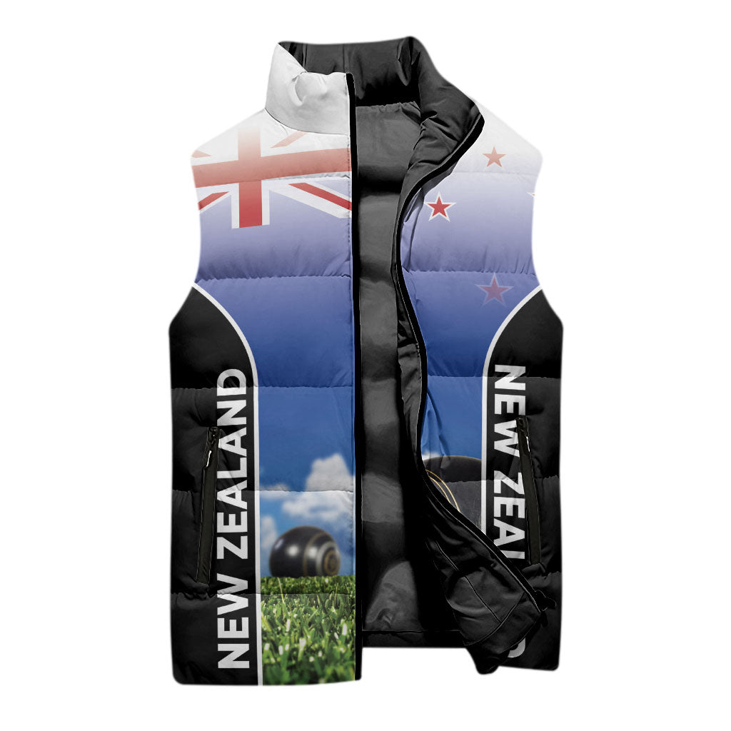 Custom New Zealand Lawn Bowls Sleeveless Puffer Jacket Unique Style