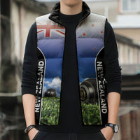 Custom New Zealand Lawn Bowls Sleeveless Puffer Jacket Unique Style