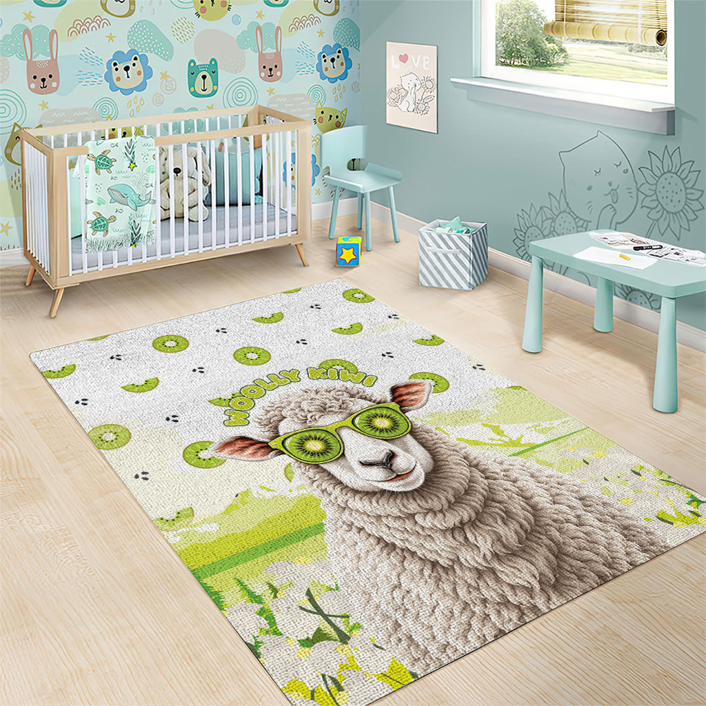 New Zealand Funny Woolly Kiwi Sheep Area Rug