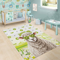 New Zealand Funny Woolly Kiwi Sheep Area Rug