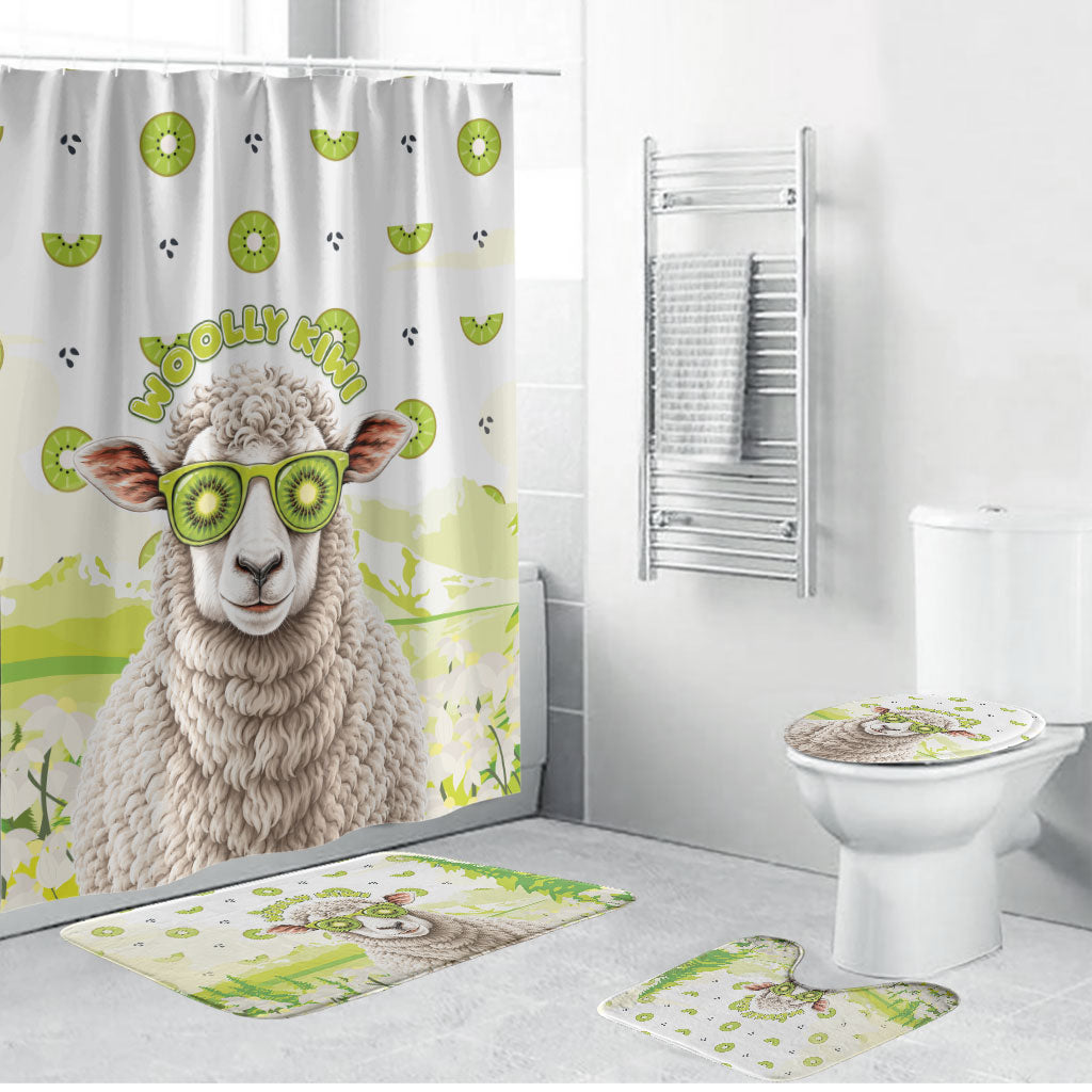 New Zealand Funny Woolly Kiwi Sheep Bathroom Set