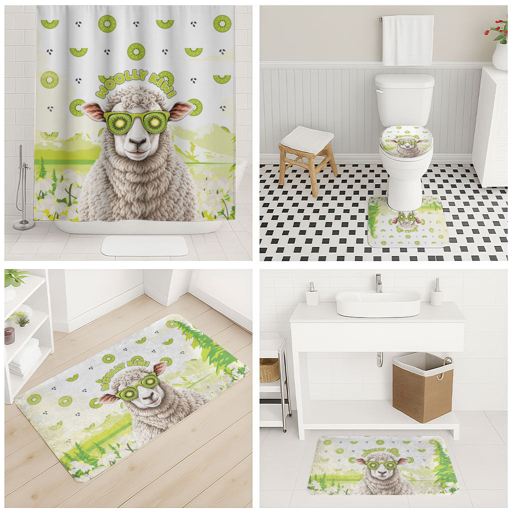 New Zealand Funny Woolly Kiwi Sheep Bathroom Set