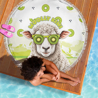 New Zealand Funny Woolly Kiwi Sheep Beach Blanket