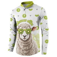 New Zealand Funny Woolly Kiwi Sheep Button Sweatshirt