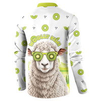 New Zealand Funny Woolly Kiwi Sheep Button Sweatshirt