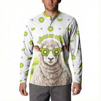 New Zealand Funny Woolly Kiwi Sheep Button Sweatshirt