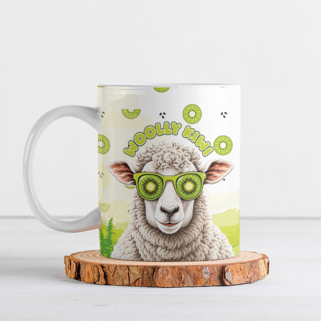 New Zealand Funny Woolly Kiwi Sheep Ceramic Mug