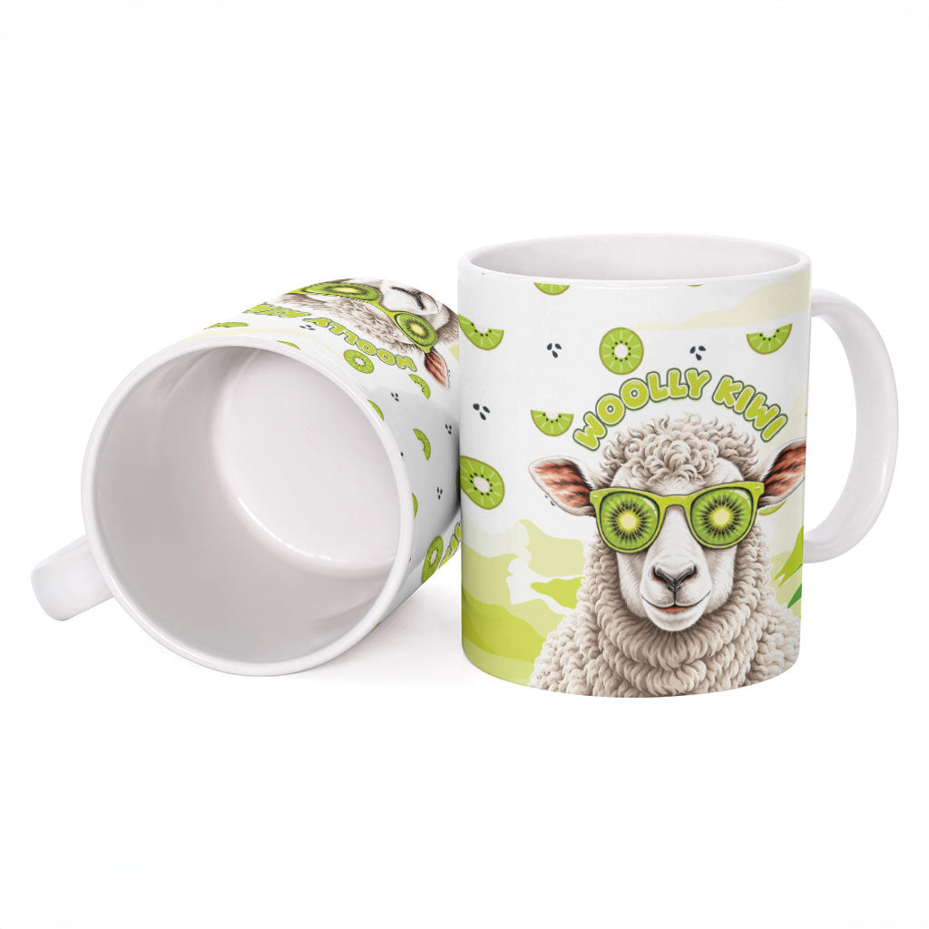 New Zealand Funny Woolly Kiwi Sheep Ceramic Mug