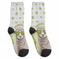 New Zealand Funny Woolly Kiwi Sheep Crew Socks