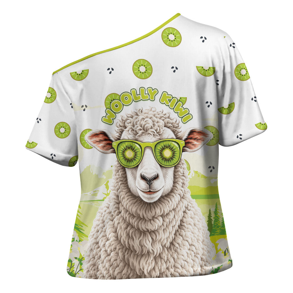 New Zealand Funny Woolly Kiwi Sheep Cross Shoulder Shirt LT05 - Polynesian Pride