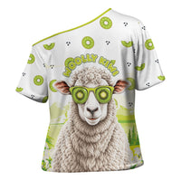 New Zealand Funny Woolly Kiwi Sheep Cross Shoulder Shirt LT05 - Polynesian Pride