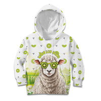 New Zealand Funny Woolly Kiwi Sheep Kid Hoodie LT05 Hoodie White - Polynesian Pride