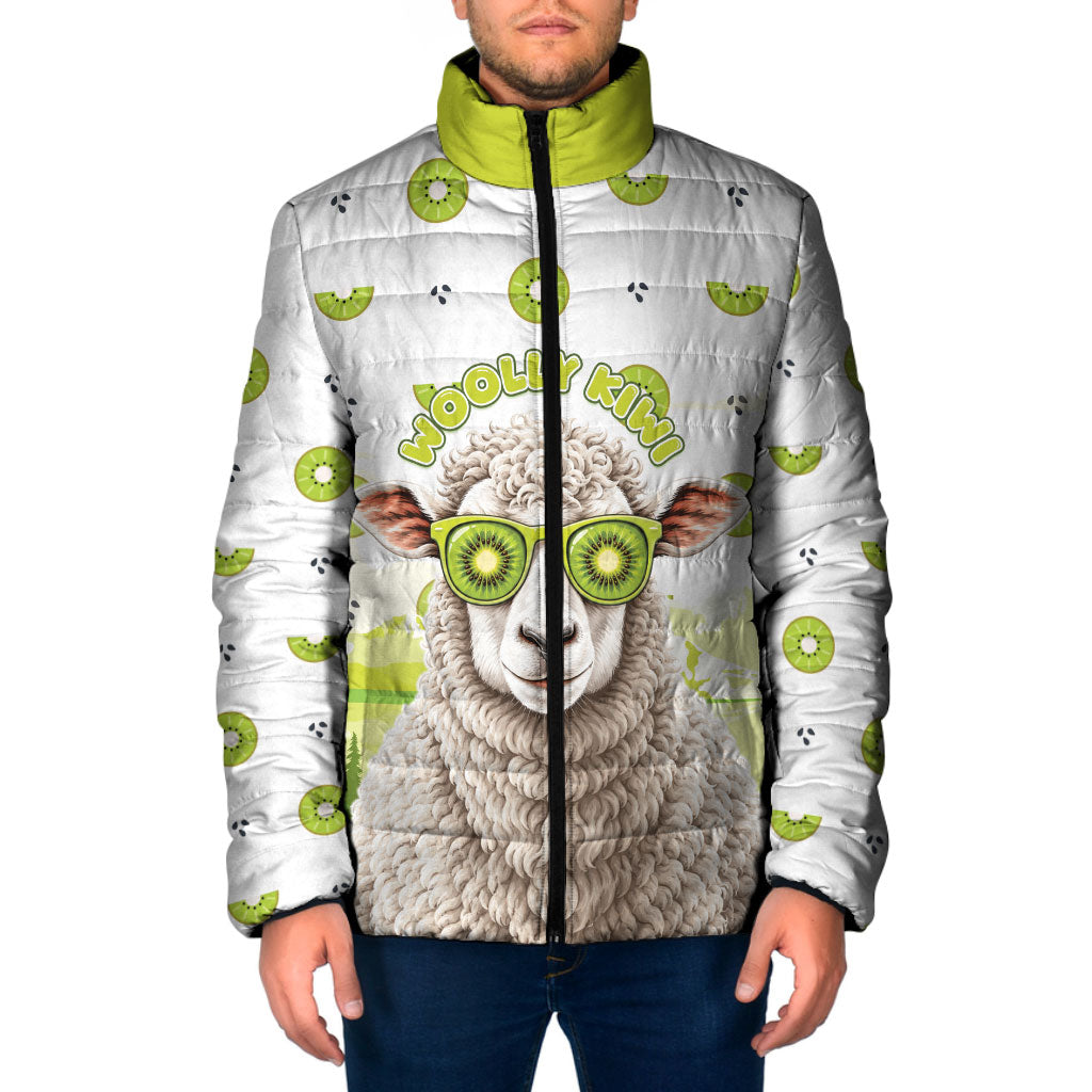 New Zealand Funny Woolly Kiwi Sheep Padded Jacket