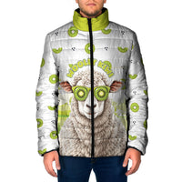 New Zealand Funny Woolly Kiwi Sheep Padded Jacket