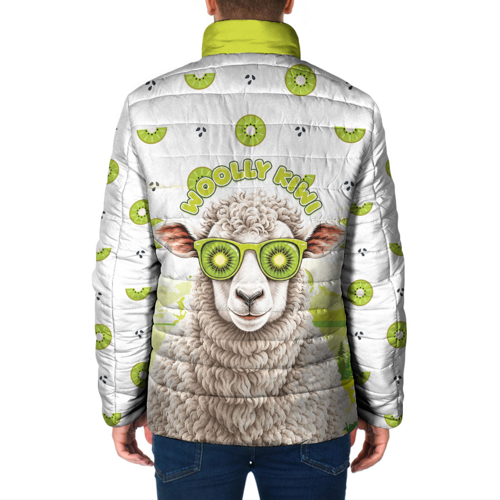 New Zealand Funny Woolly Kiwi Sheep Padded Jacket