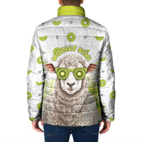 New Zealand Funny Woolly Kiwi Sheep Padded Jacket