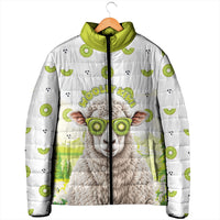 New Zealand Funny Woolly Kiwi Sheep Padded Jacket