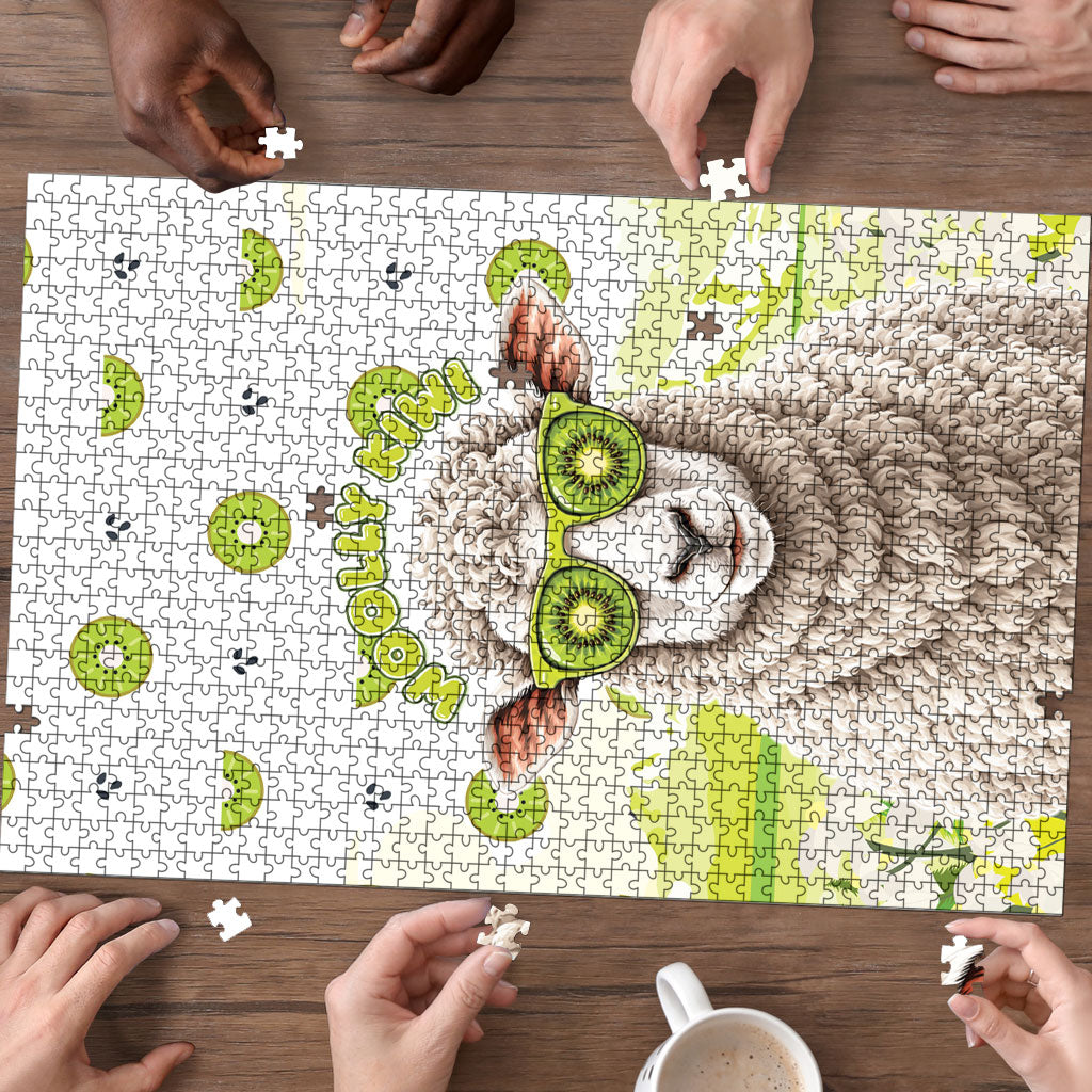 New Zealand Funny Woolly Kiwi Sheep Puzzle