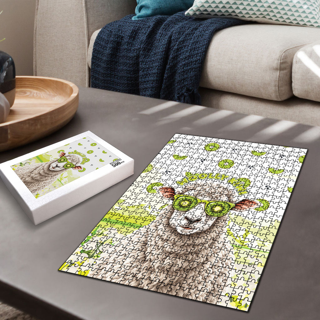 New Zealand Funny Woolly Kiwi Sheep Puzzle