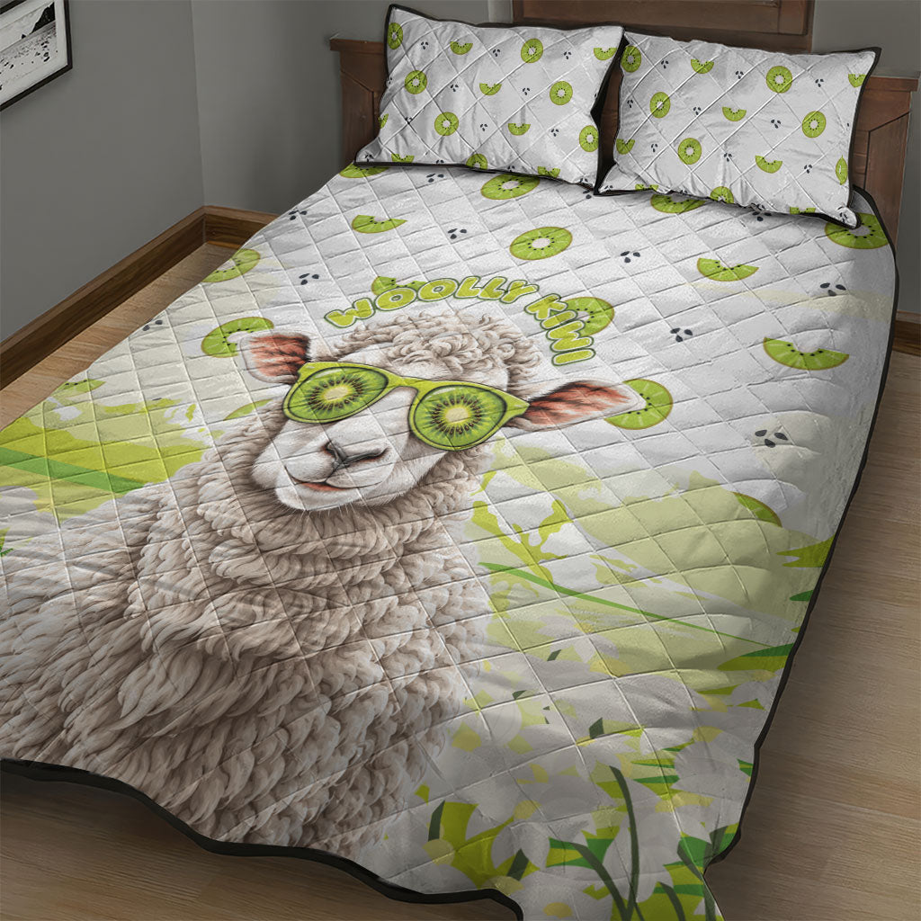New Zealand Funny Woolly Kiwi Sheep Quilt Bed Set
