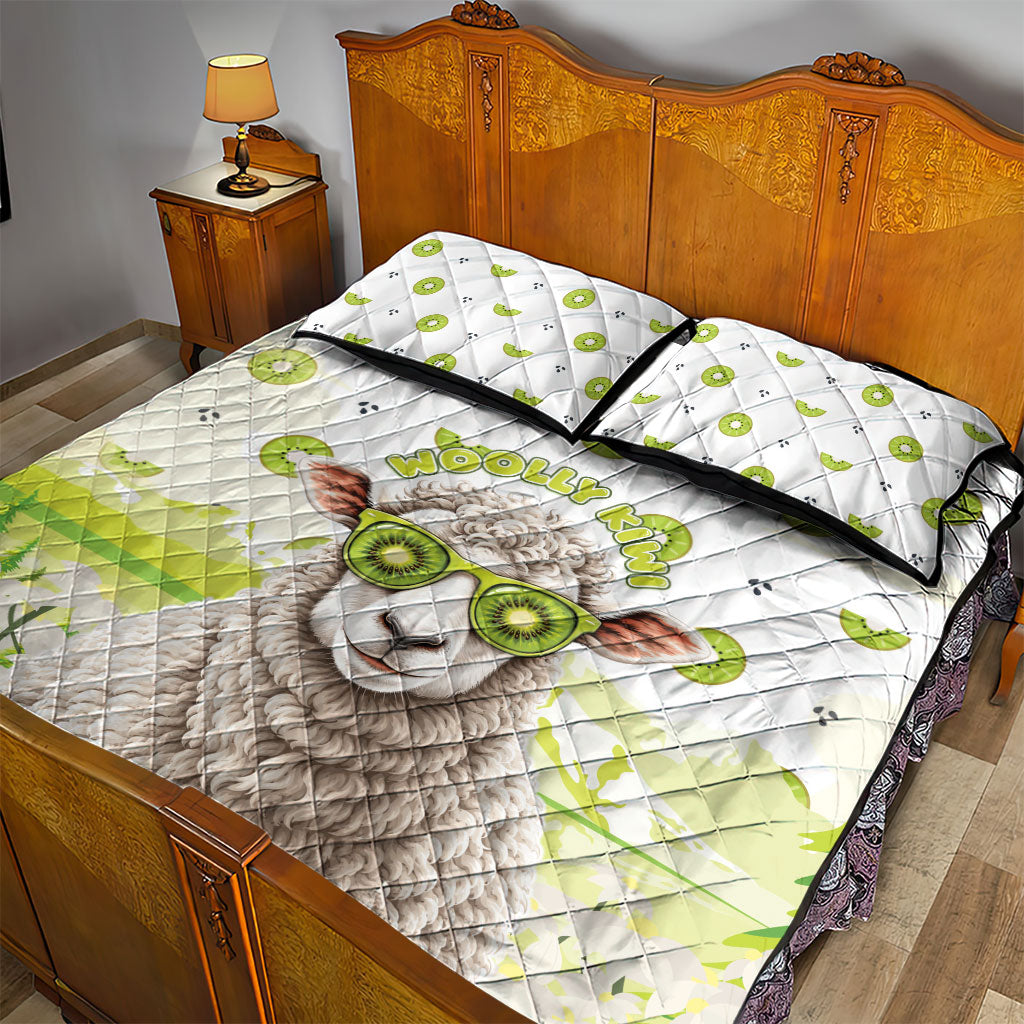 New Zealand Funny Woolly Kiwi Sheep Quilt Bed Set