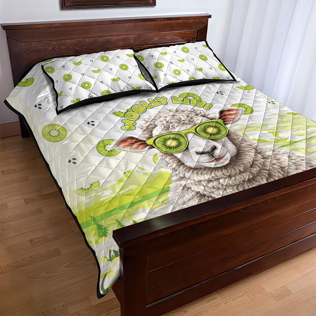 New Zealand Funny Woolly Kiwi Sheep Quilt Bed Set