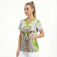 New Zealand Funny Woolly Kiwi Sheep Scrub Top